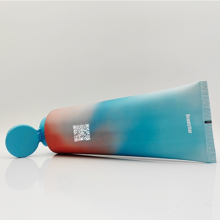 250ml One Piece Tube Empty Plastic Cosmetic Screen Printing Packaging lotion squeeze tube cosmetic soft tube for shampoo