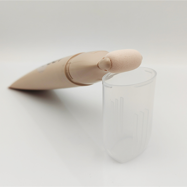 Luxury Sponge massage rolling Tube with Custom Logo Screen Printing packaging 30ml liquid foundation tube with sponge applicator