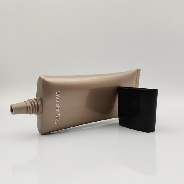 Unique flat bb cream oval tube for sunscreen and face lotion soft packaging Screwed Top Cap Squeeze Cosmetic Plastic container