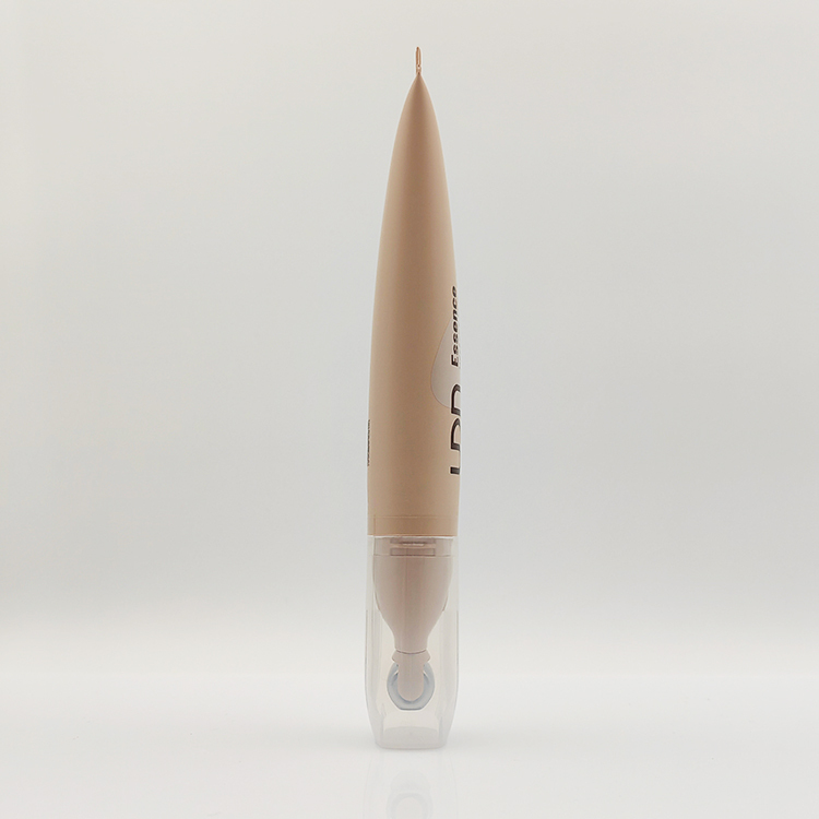 50ml Stylish tube packaging with alloy metal massage applicator with Custom Logo and Screen Printing for face neck lotion serum