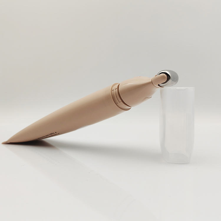 50ml Stylish tube packaging with alloy metal massage applicator with Custom Logo and Screen Printing for face neck lotion serum