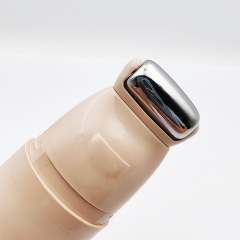 50ml Stylish tube packaging with alloy metal massage applicator with Custom Logo and Screen Printing for face neck lotion serum