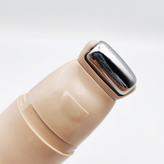 50ml Stylish tube packaging with alloy metal massage applicator with Custom Logo and Screen Printing for face neck lotion serum