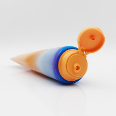 Mono-material 100ml squeeze plastic packaging with flip cap One Piece cosmetic lotion Tube Empty hand cream container