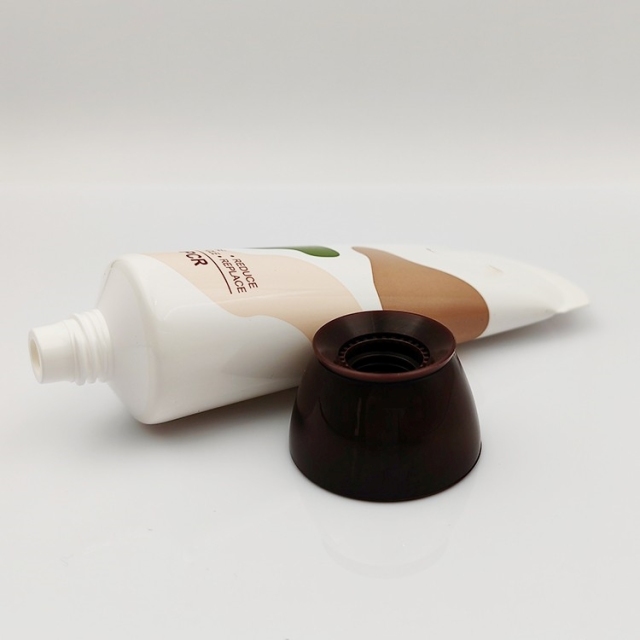 110ml Empty Plastic Cosmetics tubes packaging for hand lotion facial cleanser tube Screen Printing tube with big screw cap