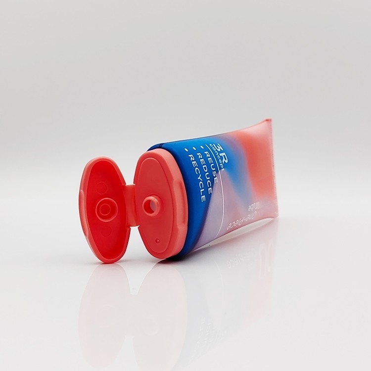 Eco-friendly Mono-material 120ml One Piece Tube Empty Screen Printing flat pe tube cosmetic packaging for makeup base