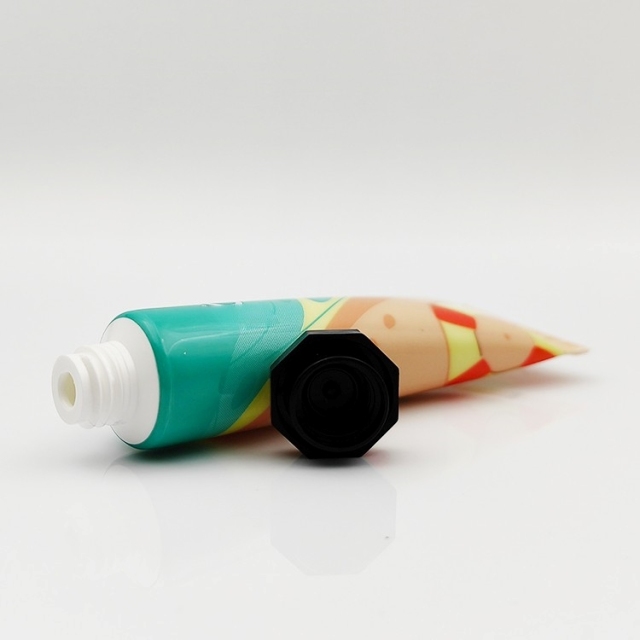 20ml Stylish Octagonal lid soft tube Empty Plastic Screen Printing cosmetic Packaging squeeze tubes for eye lotion cream
