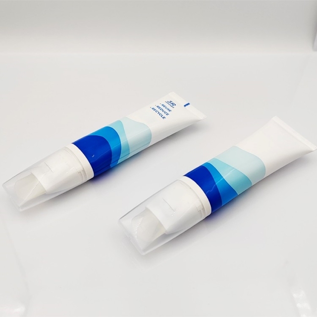 Luxury Empty brush cosmetic tube for facial cleanser 50ml soft spatula tube Screen Printing eye cream serum squeeze soft tube