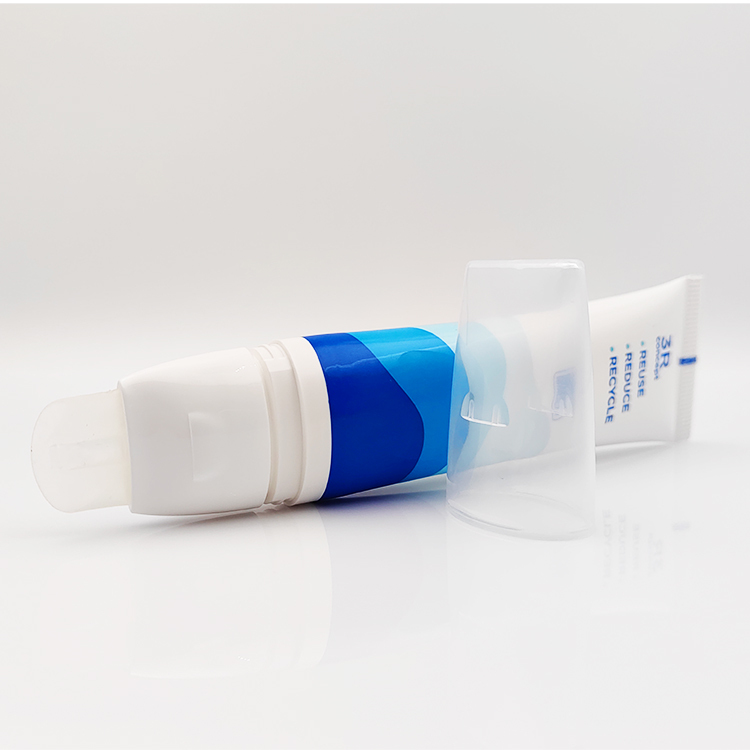 Luxury Empty brush cosmetic tube for facial cleanser 50ml soft spatula tube Screen Printing eye cream serum squeeze soft tube