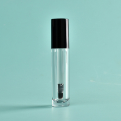 Luxury Round lip gloss wand tubes 6ml custom label Thickened Tube with fine brush Cosmetic Packaging lip gloss bottles wholesale
