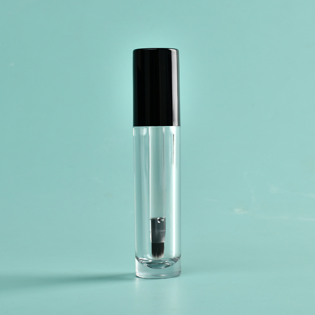 Luxury Round lip gloss wand tubes 6ml custom label Thickened Tube with fine brush Cosmetic Packaging lip gloss bottles wholesale