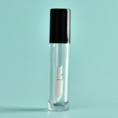 Luxury Custom logo 3ml Round Thickened lip gloss tubes with big brush big wand Empty Cosmetic Packaging lip gloss tubes bottle