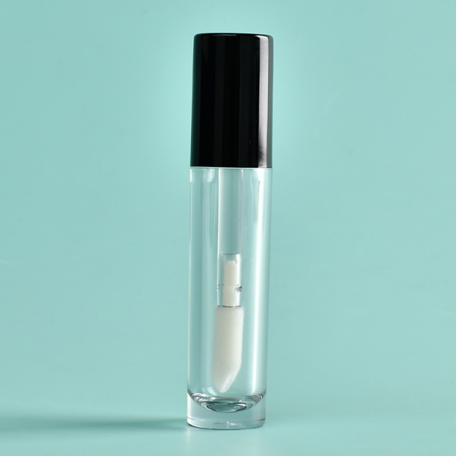 Luxury Custom logo 3ml Round Thickened lip gloss tubes with big brush big wand Empty Cosmetic Packaging lip gloss tubes bottle
