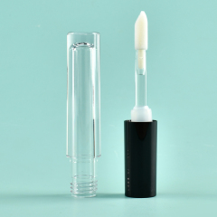 Luxury Custom logo 3ml Round Thickened lip gloss tubes with big brush big wand Empty Cosmetic Packaging lip gloss tubes bottle