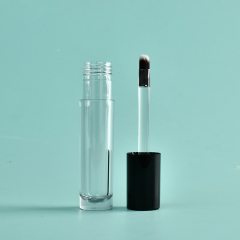 Luxury Round lip gloss wand tubes 6ml custom label Thickened Tube with fine brush Cosmetic Packaging lip gloss bottles wholesale
