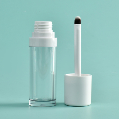 Stylish 12.8ml Round lip gloss wand tubes thick shaped With fine brush Applicator Thickened Wall empty crystal lip gloss bottles