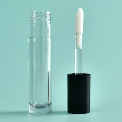 Luxury Custom logo 3ml Round Thickened lip gloss tubes with big brush big wand Empty Cosmetic Packaging lip gloss tubes bottle