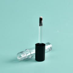 Luxury Round lip gloss wand tubes 6ml custom label Thickened Tube with fine brush Cosmetic Packaging lip gloss bottles wholesale