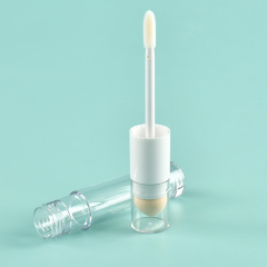 Innovative Double-Side Round Lip Gloss Tube with wand Flocked and Sponge Brush Thickened Wall container empty lip gloss bottles