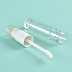 Innovative Double-Side Round Lip Gloss Tube with wand Flocked and Sponge Brush Thickened Wall container empty lip gloss bottles
