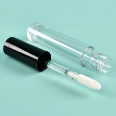 Luxury Custom logo 3ml Round Thickened lip gloss tubes with big brush big wand Empty Cosmetic Packaging lip gloss tubes bottle