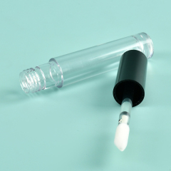 Luxury Custom logo 3ml Round Thickened lip gloss tubes with big brush big wand Empty Cosmetic Packaging lip gloss tubes bottle