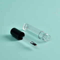 Luxury Round lip gloss wand tubes 6ml custom label Thickened Tube with fine brush Cosmetic Packaging lip gloss bottles wholesale