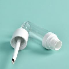 Stylish 12.8ml Round lip gloss wand tubes thick shaped With fine brush Applicator Thickened Wall empty crystal lip gloss bottles