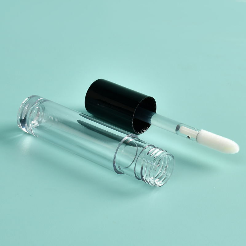 Luxury Custom logo 3ml Round Thickened lip gloss tubes with big brush big wand Empty Cosmetic Packaging lip gloss tubes bottle