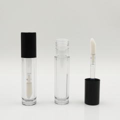 Luxury Custom logo 3ml Round Thickened lip gloss tubes with big brush big wand Empty Cosmetic Packaging lip gloss tubes bottle