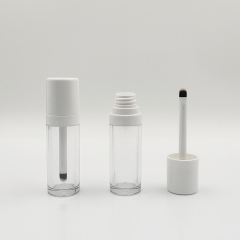 Stylish 12.8ml Round lip gloss wand tubes thick shaped With fine brush Applicator Thickened Wall empty crystal lip gloss bottles