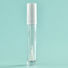 Customized 5ml Thickened Wall lip gloss wand tubes wholesale With Brush Empty Cosmetic Packaging round luxury lip gloss bottle