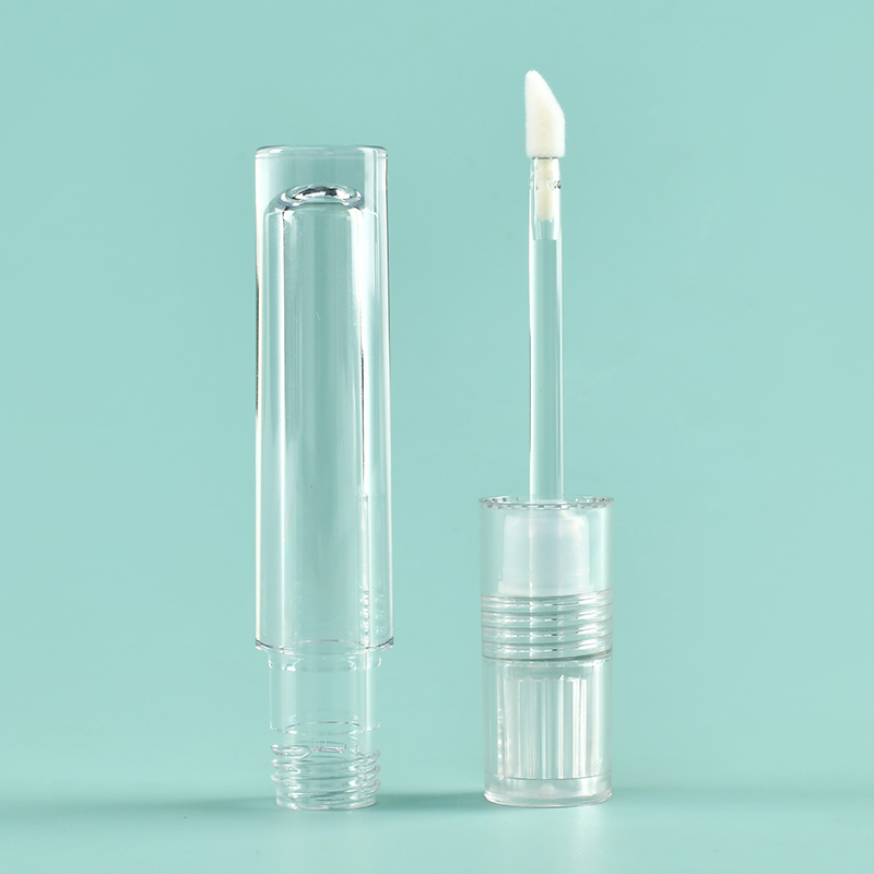 Custom Wholesale 5ml Round Thickened Wall empty lip gloss tubes with brush Empty Cosmetic Packaging lip gloss bottle no logo