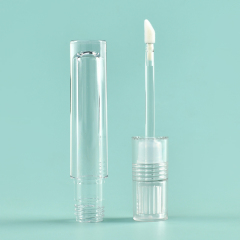 Custom Wholesale 5ml Round Thickened Wall empty lip gloss tubes with brush Empty Cosmetic Packaging lip gloss bottle no logo