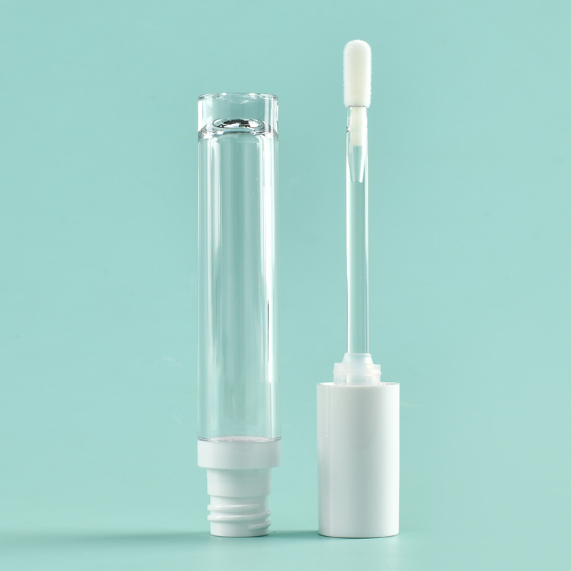 Customized 5ml Thickened Wall lip gloss wand tubes wholesale With Brush Empty Cosmetic Packaging round luxury lip gloss bottle