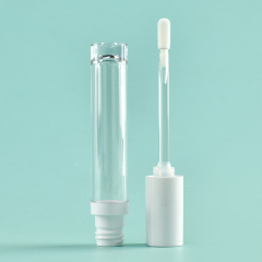 Customized 5ml Thickened Wall lip gloss wand tubes wholesale With Brush Empty Cosmetic Packaging round luxury lip gloss bottle