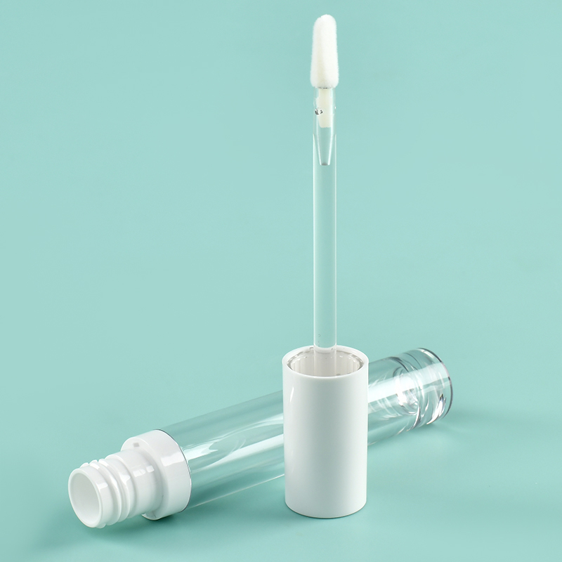 Customized 5ml Thickened Wall lip gloss wand tubes wholesale With Brush Empty Cosmetic Packaging round luxury lip gloss bottle