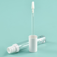 Customized 5ml Thickened Wall lip gloss wand tubes wholesale With Brush Empty Cosmetic Packaging round luxury lip gloss bottle