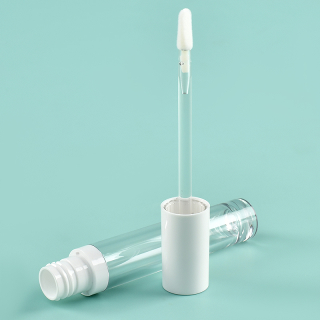 Customized 5ml Thickened Wall lip gloss wand tubes wholesale With Brush Empty Cosmetic Packaging round luxury lip gloss bottle