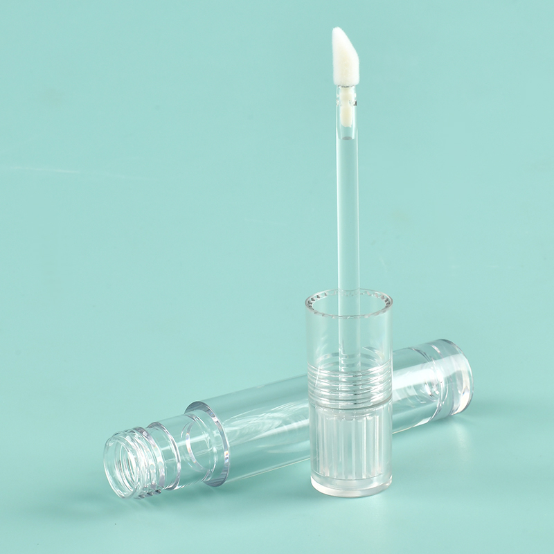 Custom Wholesale 5ml Round Thickened Wall empty lip gloss tubes with brush Empty Cosmetic Packaging lip gloss bottle no logo