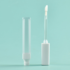 Wholesale Custom Thickened Wall Square lip gloss tubes with wands Flocked Brush Empty Cosmetic Packaging 5ml lip gloss bottle