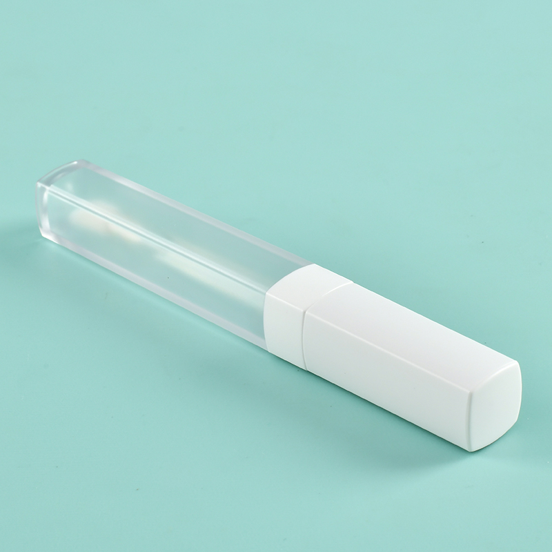 Wholesale Custom Thickened Wall Square lip gloss tubes with wands Flocked Brush Empty Cosmetic Packaging 5ml lip gloss bottle
