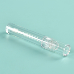 Custom 2.5ml Round Thickened Wall clear lip gloss wand tubes With Brush Empty Cosmetic Packaging engrave lip gloss bottle