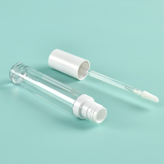 Customized 5ml Thickened Wall lip gloss wand tubes wholesale With Brush Empty Cosmetic Packaging round luxury lip gloss bottle