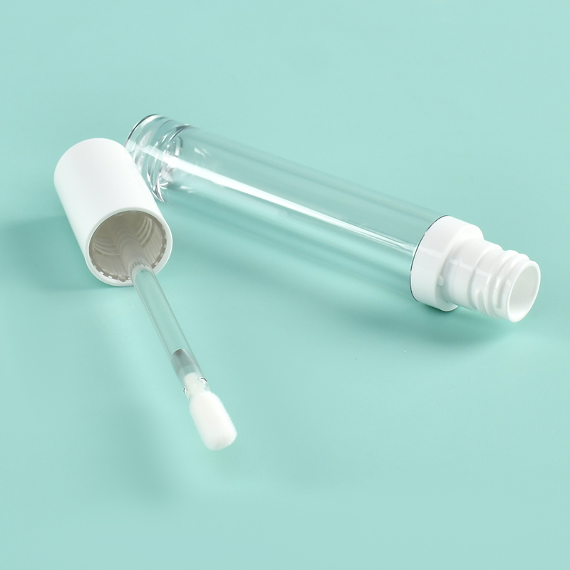 Customized 5ml Thickened Wall lip gloss wand tubes wholesale With Brush Empty Cosmetic Packaging round luxury lip gloss bottle