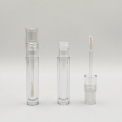Custom Wholesale 5ml Round Thickened Wall empty lip gloss tubes with brush Empty Cosmetic Packaging lip gloss bottle no logo