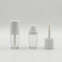Luxury Custom8. 9ml Round Thickened Wall chunky lip gloss wand tube big Brush Empty Cosmetic Packaging big wand lip gloss bottle