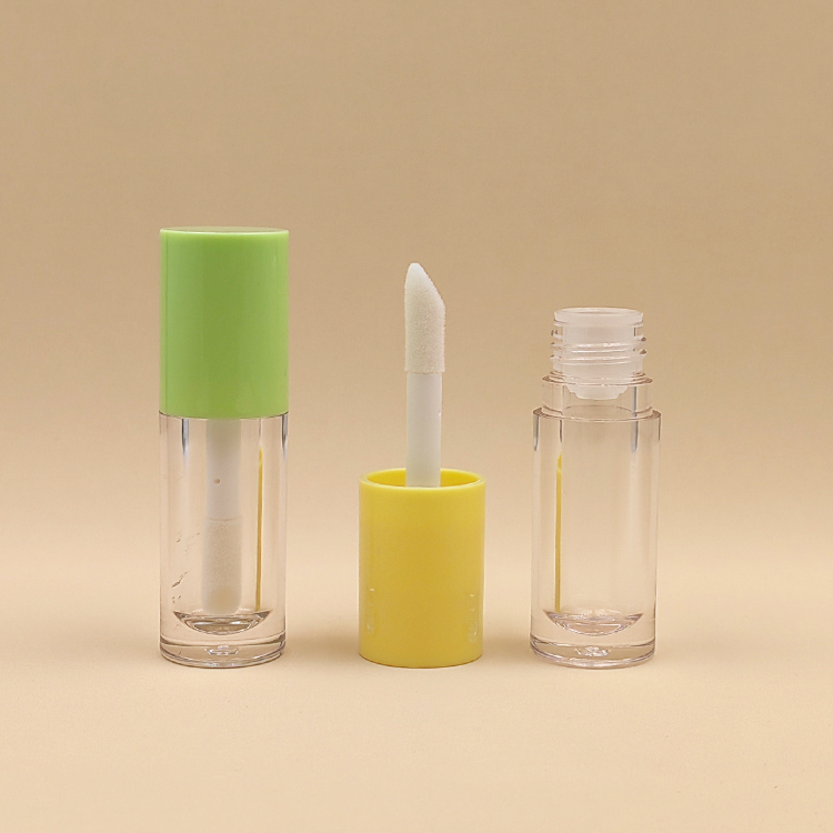 Custom 6ml colorful lip gloss tubes with big brush big wand Cosmetic Packaging empty lip gloss bottles thick wand with big brush