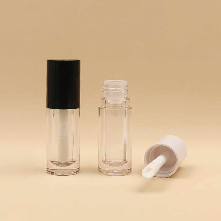Custom 6ml colorful lip gloss tubes with big brush big wand Cosmetic Packaging empty lip gloss bottles thick wand with big brush