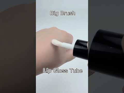 Wholesale Custom 6ml Round chunky brush big wand lip gloss tube Empty Cosmetic Packaging big wand lip gloss bottles big brush